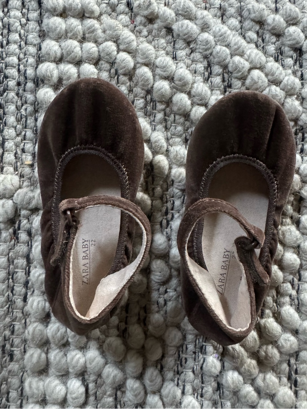 ZARA Children's Brown Suede Mary Jane Shoes